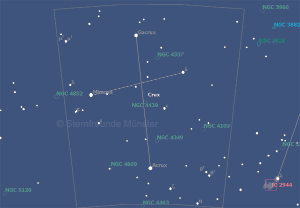 Sternfreunde Munster Mobil Sternbild Kreuz Des S Dens Crux